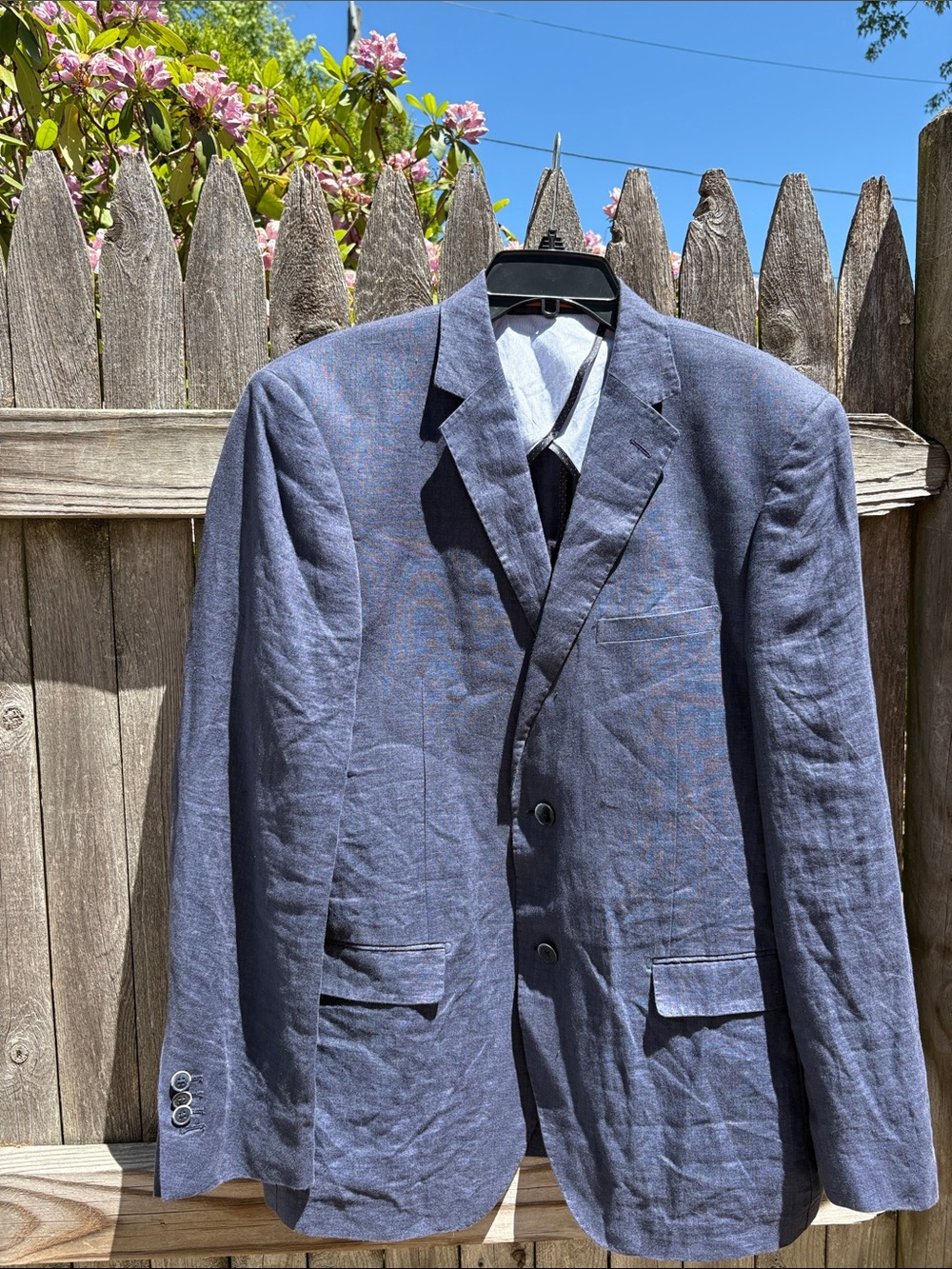 Bianco Brioni 40R pure linen blazer!!